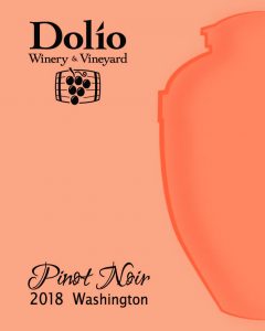 Dolio Winery's 2018 Pinot Noir label