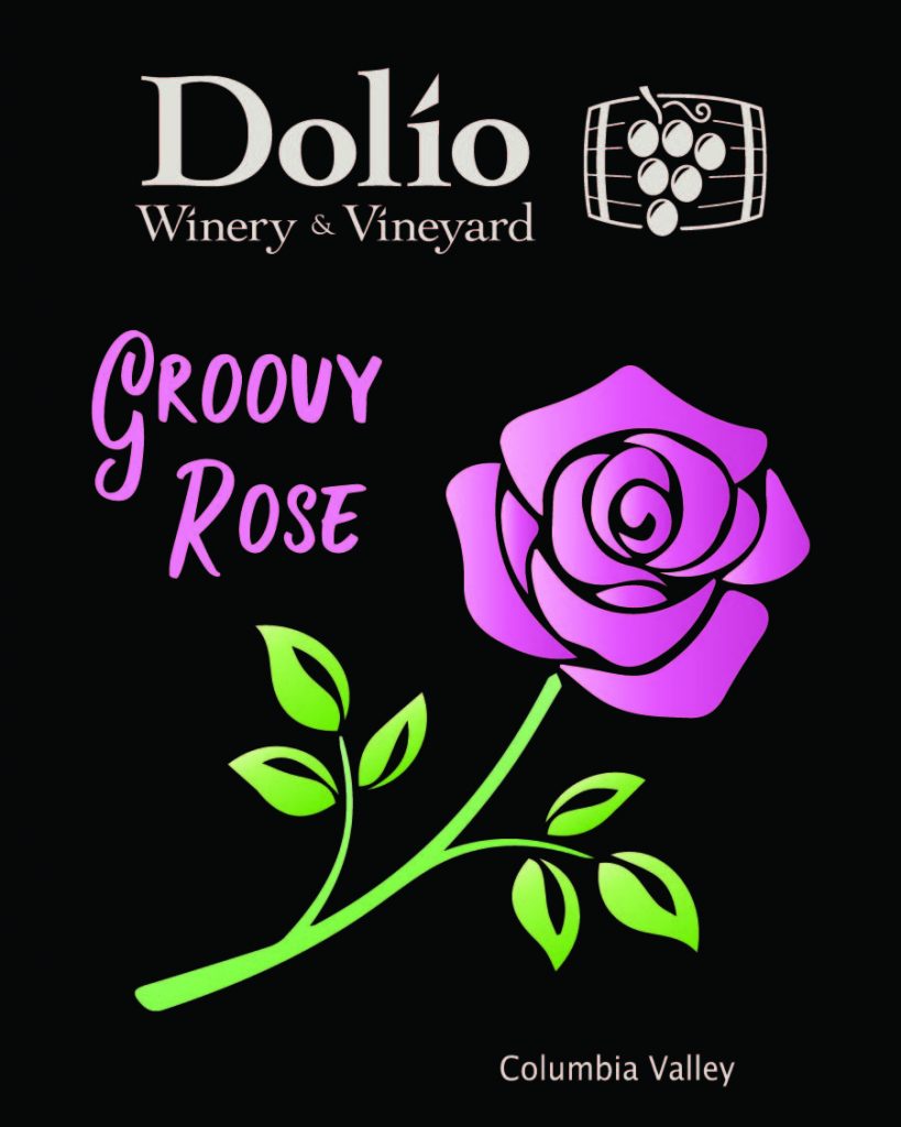 Dolio Winery's Groovy Rose label